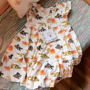 NWT Kate Quinn dress, goldfish, Woods, 3-6 months